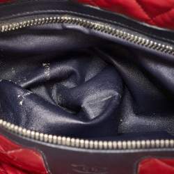 Pre Owned Chanel Red Quilted Leather Coco Cocoon Bowler Bag