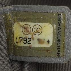 Pre Owned حقيبة كتف شانيل جيب منفصل CC جلد أسود مبطن بغرز برية