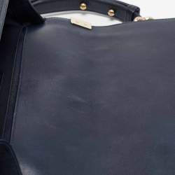 Chanel Navy Blue Quilted Leather Medium Boy Flap Bag