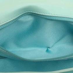 Pre Owned Chanel Turquoise Python Leather Ultimate Stitch Flap bag