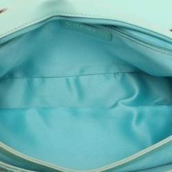 Pre Owned Chanel Turquoise Python Leather Ultimate Stitch Flap bag