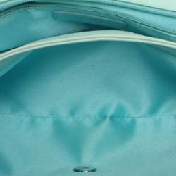Pre Owned Chanel Turquoise Python Leather Ultimate Stitch Flap bag