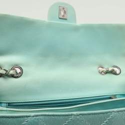 Pre Owned Chanel Turquoise Python Leather Ultimate Stitch Flap bag