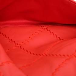 Pre Owned Chanel Red Quilted Leather Large Ultimate Stitch Flap Bag