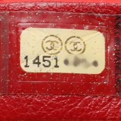 Pre Owned Chanel Red Quilted Leather Large Ultimate Stitch Flap Bag