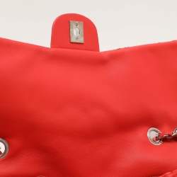 Pre Owned Chanel Red Quilted Leather Large Ultimate Stitch Flap Bag