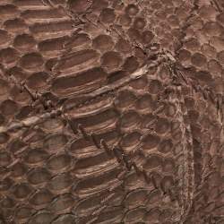 Pre Owned Chanel Dark Brown Python Ultimate Stitch Flap Bag