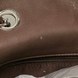 Pre Owned Chanel Dark Brown Python Ultimate Stitch Flap Bag