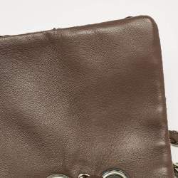Pre Owned Chanel Dark Brown Python Ultimate Stitch Flap Bag