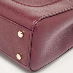 Pre Owned Chanel Burgundy Leather Mini Neo Executive Shopping Tote