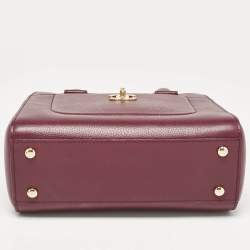 Pre Owned Chanel Burgundy Leather Mini Neo Executive Shopping Tote