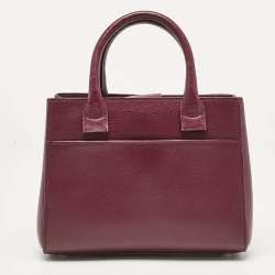 Pre Owned Chanel Burgundy Leather Mini Neo Executive Shopping Tote