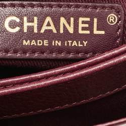 Pre Owned Chanel Burgundy Leather Mini Neo Executive Shopping Tote