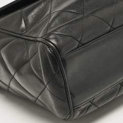 Pre Owned Chanel Black Quilted Leather CC Tassel Camera Crossbody Bag