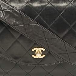 Pre Owned Chanel Black Quilted Leather CC Tassel Camera Crossbody Bag