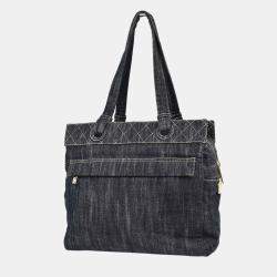 Chanel Blue Denim Tote Handbag