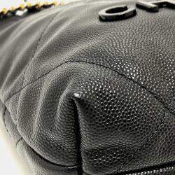 Pre Owned Chanel Black Caviar Skin Matelasse Chanel 22 Bag