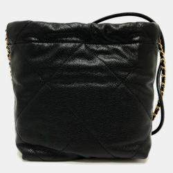 Pre Owned Chanel Black Caviar Skin Matelasse Chanel 22 Bag