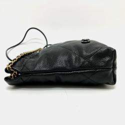Pre Owned Chanel Black Caviar Skin Matelasse Chanel 22 Bag