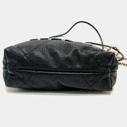 Pre Owned Chanel Black Caviar Skin Matelasse Chanel 22 Bag