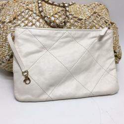 Chanel Raffia Beige Weaving Tote Bag