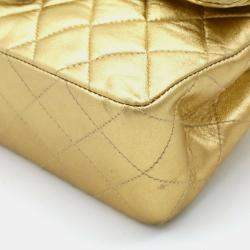 Chanel Leather Gold Matelasse 23 Coco Mark Chain Shoulder Double Bag