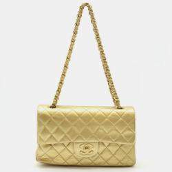 Chanel Leather Gold Matelasse 23 Coco Mark Chain Shoulder Double Bag