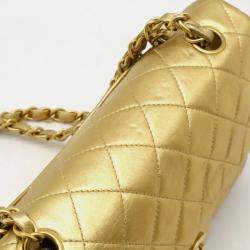 Chanel Leather Gold Matelasse 23 Coco Mark Chain Shoulder Double Bag