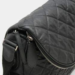 Pre Owned Chanel Quilted Nylon Leather Black Coco Cocoon Shoulder Bag