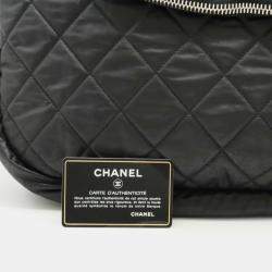Pre Owned Chanel Quilted Nylon Leather Black Coco Cocoon Shoulder Bag