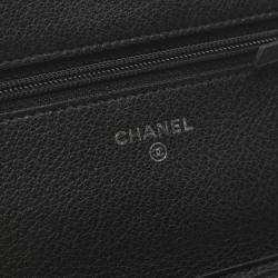 Chanel Leather Black Lucky Clover Shoulder Bag