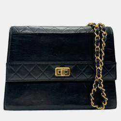 Chanel Lambskin Black Shoulder Bag