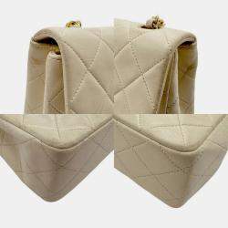 Chanel Lambskin Light Beige Gold Shoulder Bag