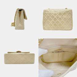 Chanel Lambskin Light Beige Gold Shoulder Bag