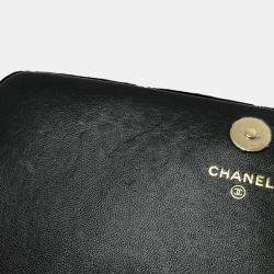 Chanel Black Velour Matelasse Rhinestone Chain Shoulder Bag