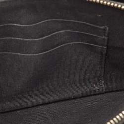 Pre Owned Chanel Black Quilted Caviar Leather Double Zip Clutch Bag
