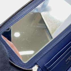 Pre Owned Chanel Navy Lambskin Vanity Chain Shoulder Bag