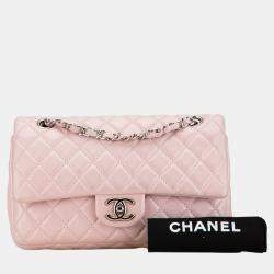 Chanel Pink Medium Classic Lambskin Double Flap