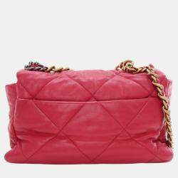 Chanel Pink Large Lambskin 19 Flap