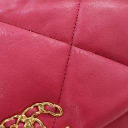 Chanel Pink Large Lambskin 19 Flap