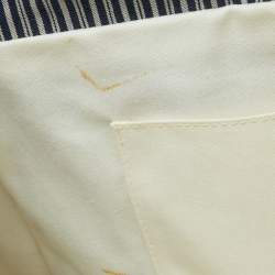 Chanel Chambray Blue/White Canvas CC Striped Shopper Tote
