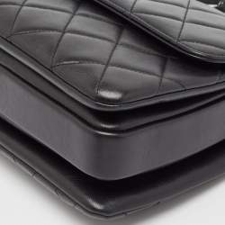 Pre Owned Chanel Black Quilted Leather Small Trendy CC Top Handle Bag