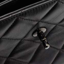 Pre Owned Chanel Black Quilted Leather Small Trendy CC Top Handle Bag