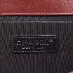 Chanel Burgundy Horizontal Quilted Leather Medium Boy Flap Bag