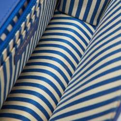 Chanel Blue Leather Chevron Medium Coco Envelope Flap Bag