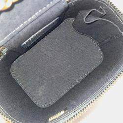 Pre Owned Chanel Denim Vanity Golden Ball Crossbody Bag