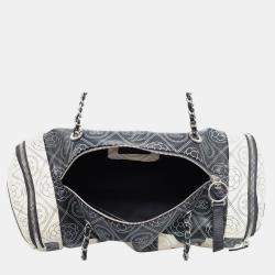 Pre Owned Chanel Camelia Print Coated Canvas Bowling Bag