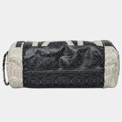 Pre Owned Chanel Camelia Print Coated Canvas Bowling Bag