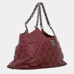 Pre Owned Chanel Wild Stitch CC Chain Hobo Bag
