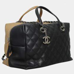 Chanel CC Quilted Bicolor Bowling Bag